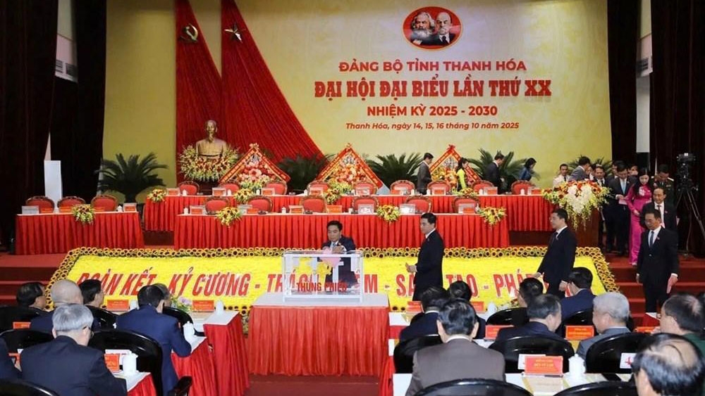 Đại hội biểu quyết thông qua Danh sách bầu cử Ban Chấp hành Đảng bộ tỉnh Thanh Hóa khóa XX, nhiệm kỳ 2025 - 2030