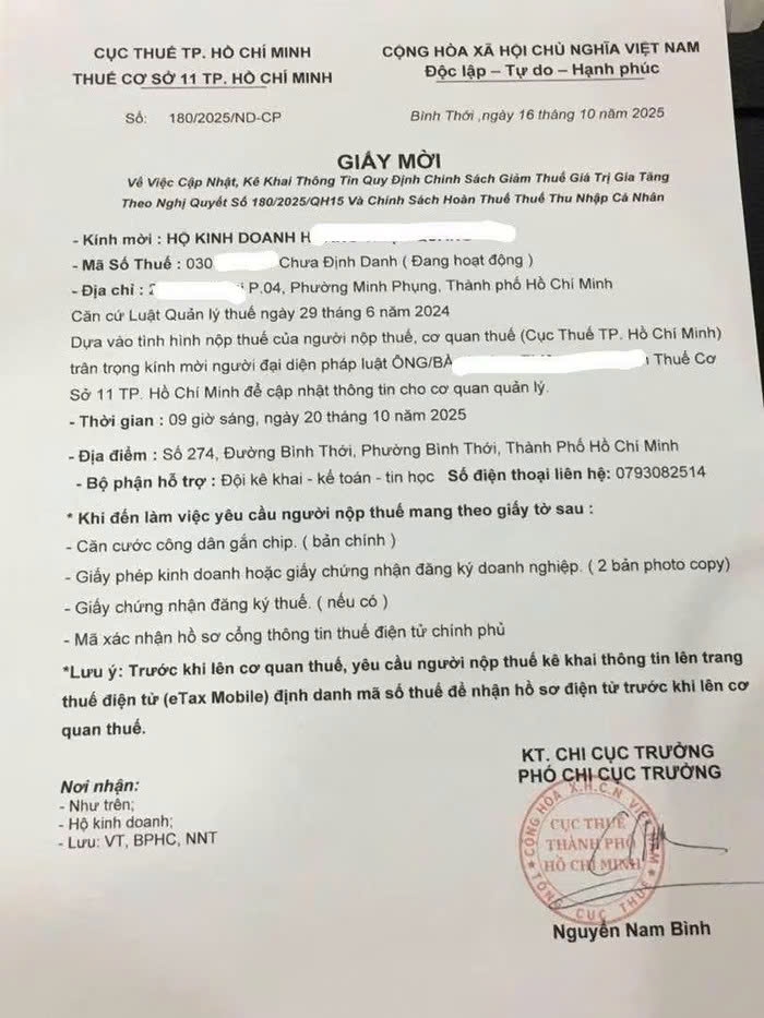 Văn bản giả mạo cơ quan thuế