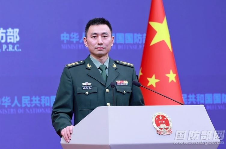 Người phát ngôn Bộ Quốc phòng Trung Quốc Trương Hiểu Cương. Ảnh: Bộ Quốc phòng Trung Quốc