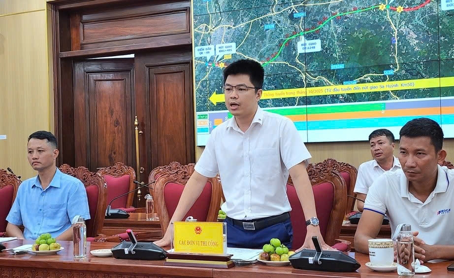 Tổng Giám đốc Công ty CP Tập đoàn Đèo Cả Ngọ Trường Nam đề nghị cần rốt ráo xử lý dứt điểm các tồn tại mặt bằng ảnh hưởng đến thi công dự án.