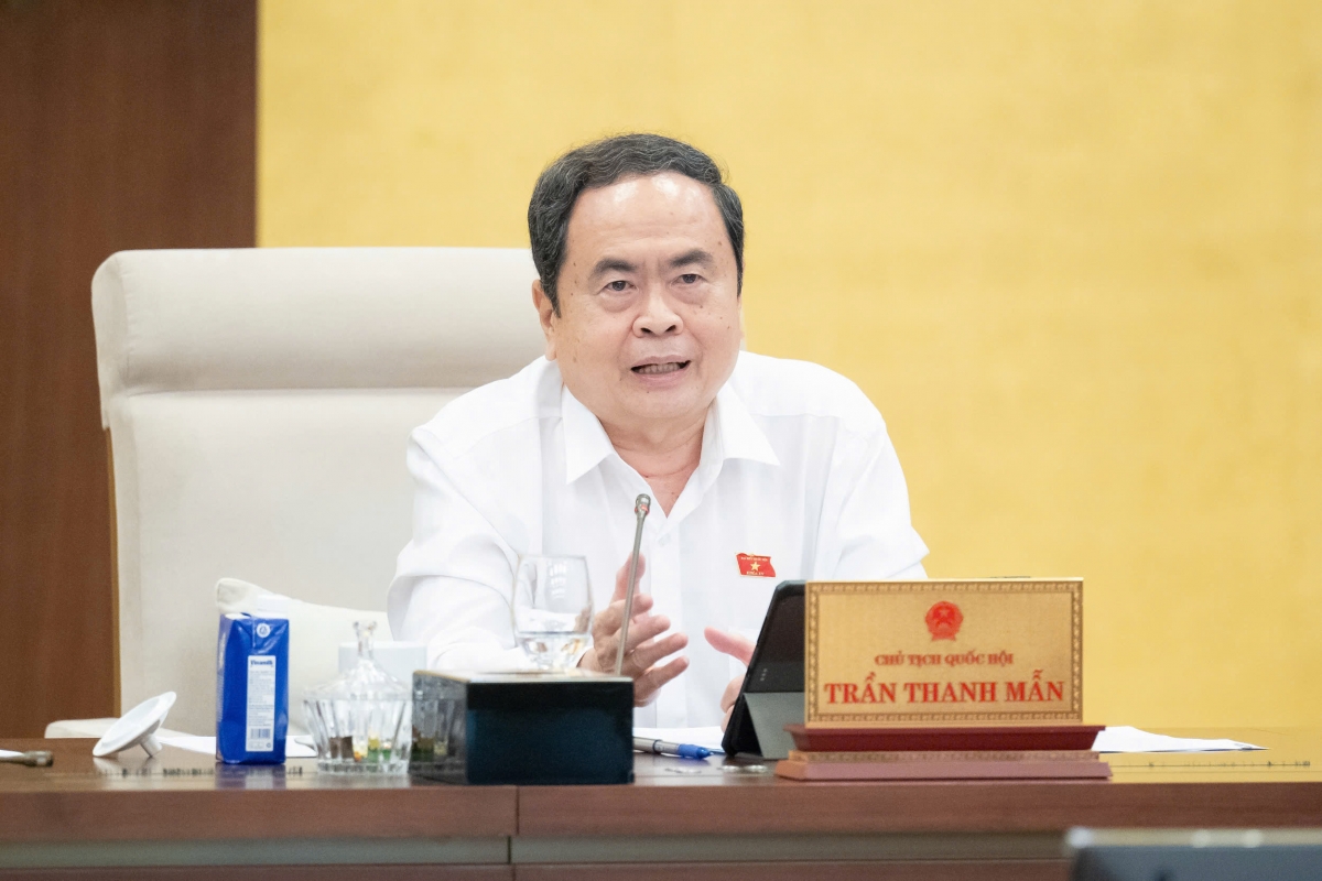 Chủ tịch Quốc hội Trần Thanh Mẫn yêu cầu, Luật Chuyển giao công nghệ sửa đổi phải khắc phục được tình trạng đề tài khoa học nghiệm thu xong “cất tủ” (Ảnh: Media Quốc hội)