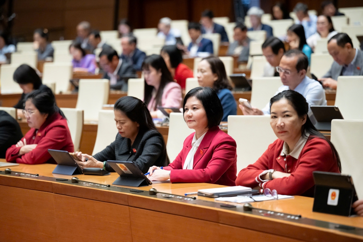 ĐBQH thảo luận ở hội trường sáng 24/10 về dự thảo Luật Hoạt động giám sát của Quốc hội và HĐND (sửa đổi) - (Ảnh: Quốc hội)