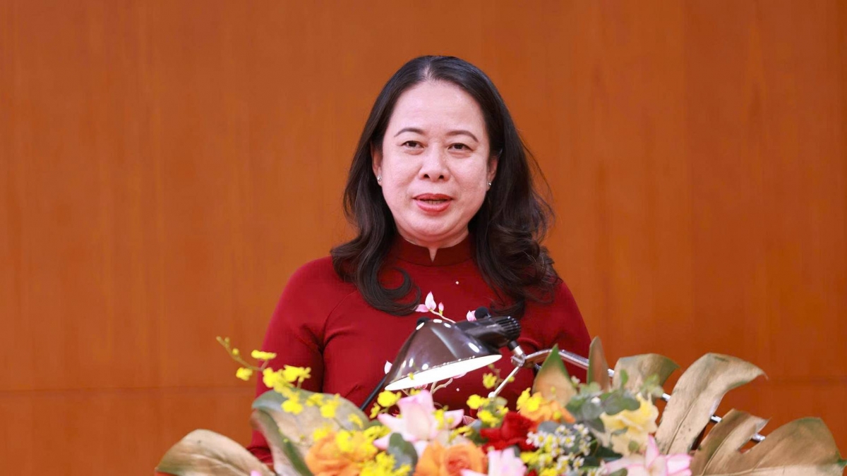 Phó Chủ tịch nước Võ Thị Ánh Xuân phát biểu chỉ đạo tại đại hội. Ảnh: Đặng Phước