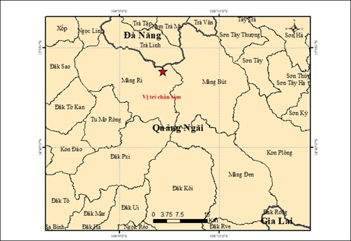 Bản đồ chấn tâm động đất