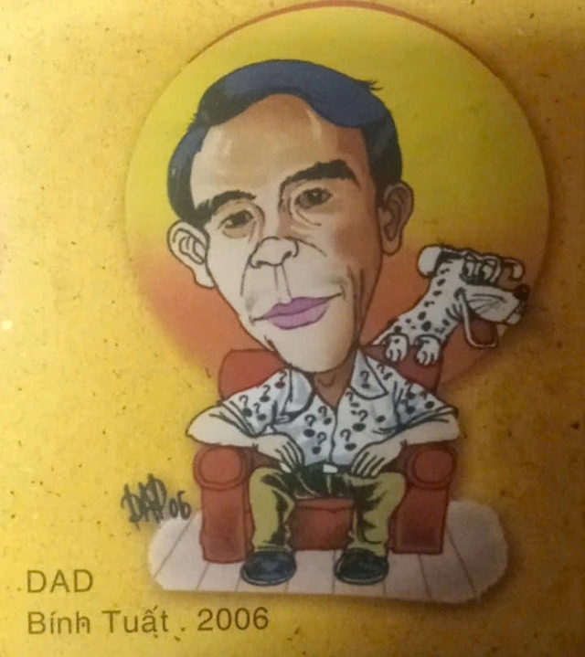 Chân dung nhà văn qua góc nhìn họa sĩ DAD. Ảnh: Lê Minh Quốc