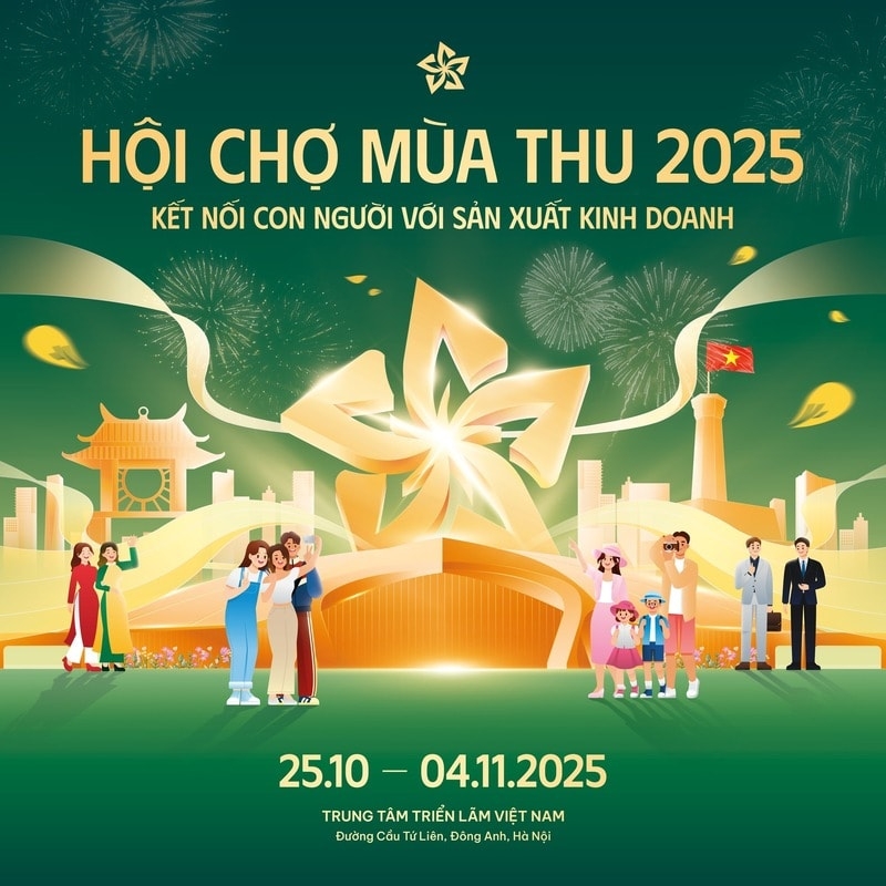 Hội chợ mùa Thu lần thứ nhất - 2025 khai mạc vào lúc 20h ngày 25/10/2025.