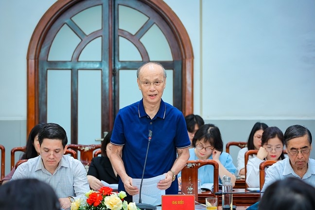 GS.TS Trần Ngọc Đường, Chủ nhiệm Hội đồng Tư vấn Dân chủ và Pháp luật phát biểu.