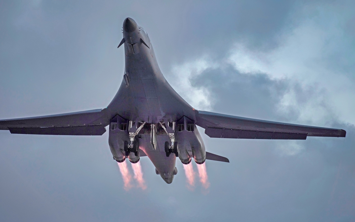 Máy bay ném bom B-1B Lancer của không quân Mỹ. Ảnh: Creative commons.