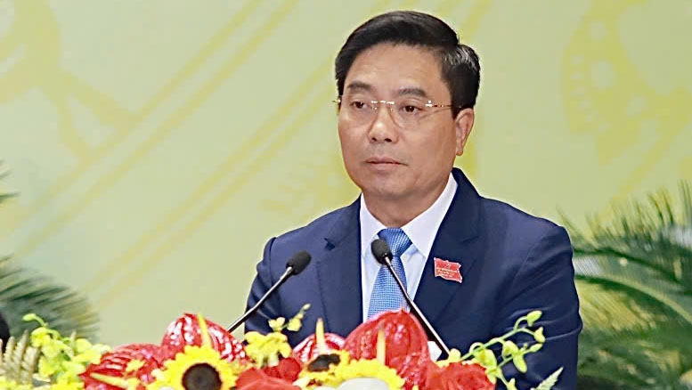 Ông Nguyễn Doãn Anh, Ủy viên Trung ương Đảng, Bí thư Tỉnh ủy Thanh Hóa phát biểu bế mạc Đại hội