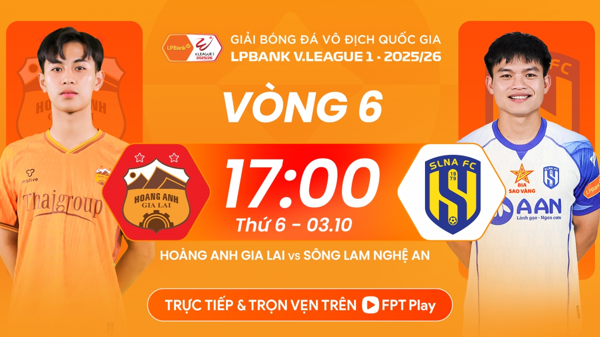 Trận đấu giữa HAGL với SLNA diễn ra vào lúc 17h hôm nay 3/10.