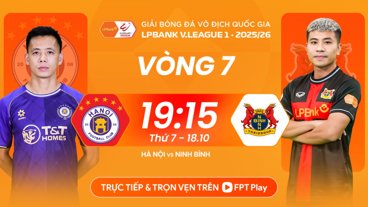 Hà Nội FC so tài với Ninh Bình trên sân Hàng Đẫy.