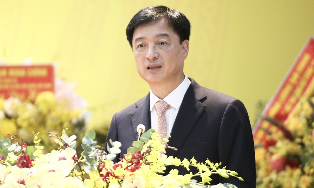 Ông Nguyễn Duy Ngọc phát biểu tại đại hội. Ảnh: Trung tâm báo chí Hưng Yên