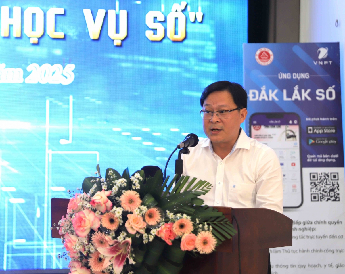 Ông Lê Phước Toàn trong một sự kiện của UBND xã Đray Bhăng mới đây.