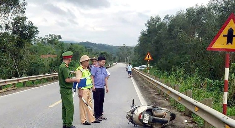 Hiện trường vụ tai nạn.