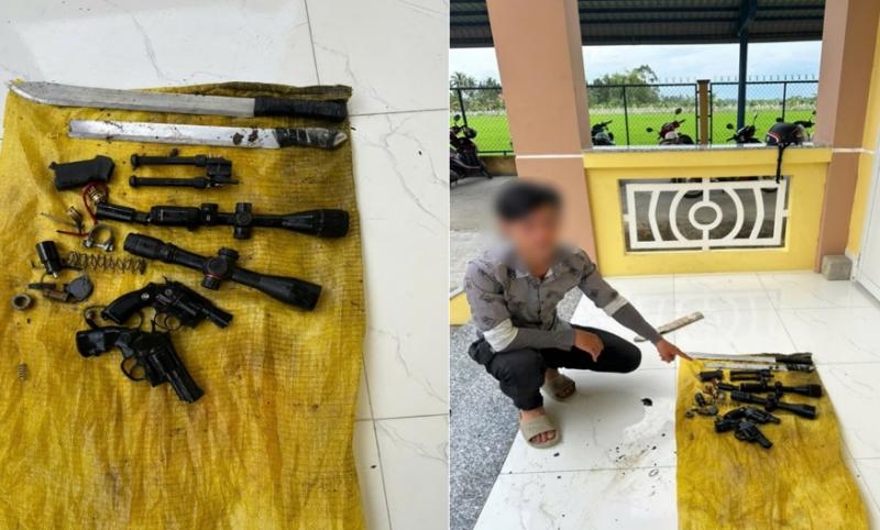 Tang vật do Phòng An ninh mạng thu giữ tại nhà của P.