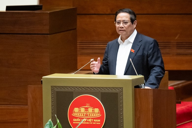 Thủ tướng Phạm Minh Chính phát biểu tại Hội nghị toàn quốc quán triệt và triển khai thực hiện Nghị quyết số 66-NQ/TW và Nghị quyết số 68-NQ/TW của Bộ Chính trị