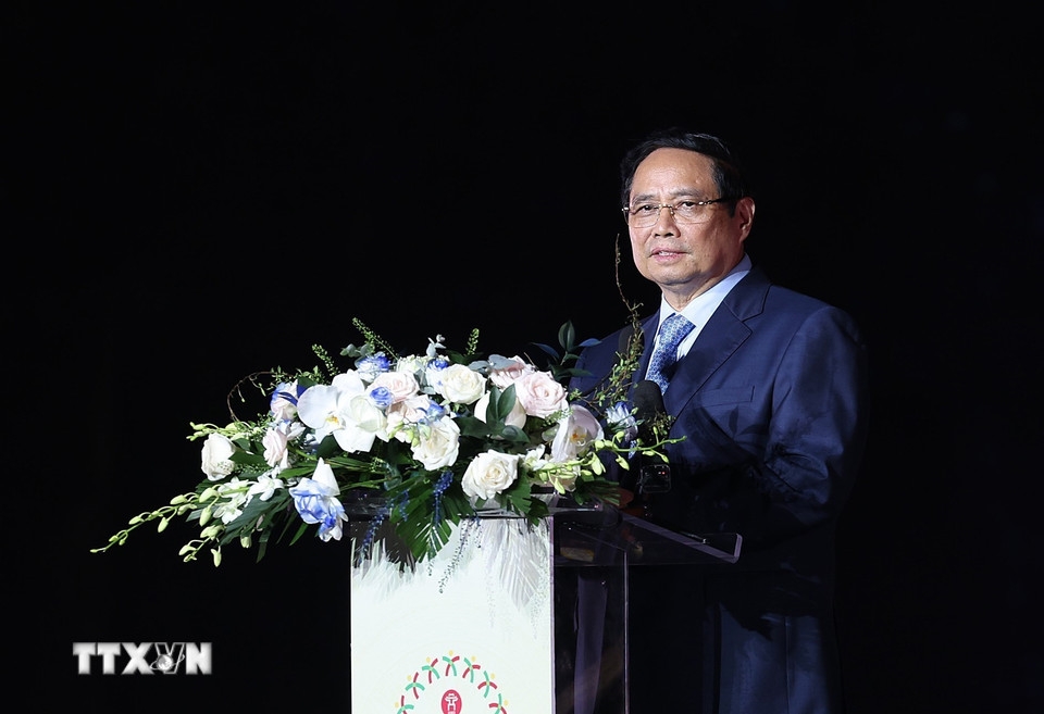 Thủ tướng Phạm Minh Chính dự Lễ khai mạc Ngày Văn hóa Thế giới tại Hà Nội lần thứ Nhất. (Ảnh: TTXVN)
