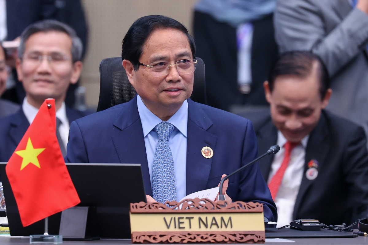 Thủ tướng Phạm Minh Chính dự Hội nghị Cấp cao ASEAN-Nhật Bản lần thứ 28. Ảnh: Nhật Bắc