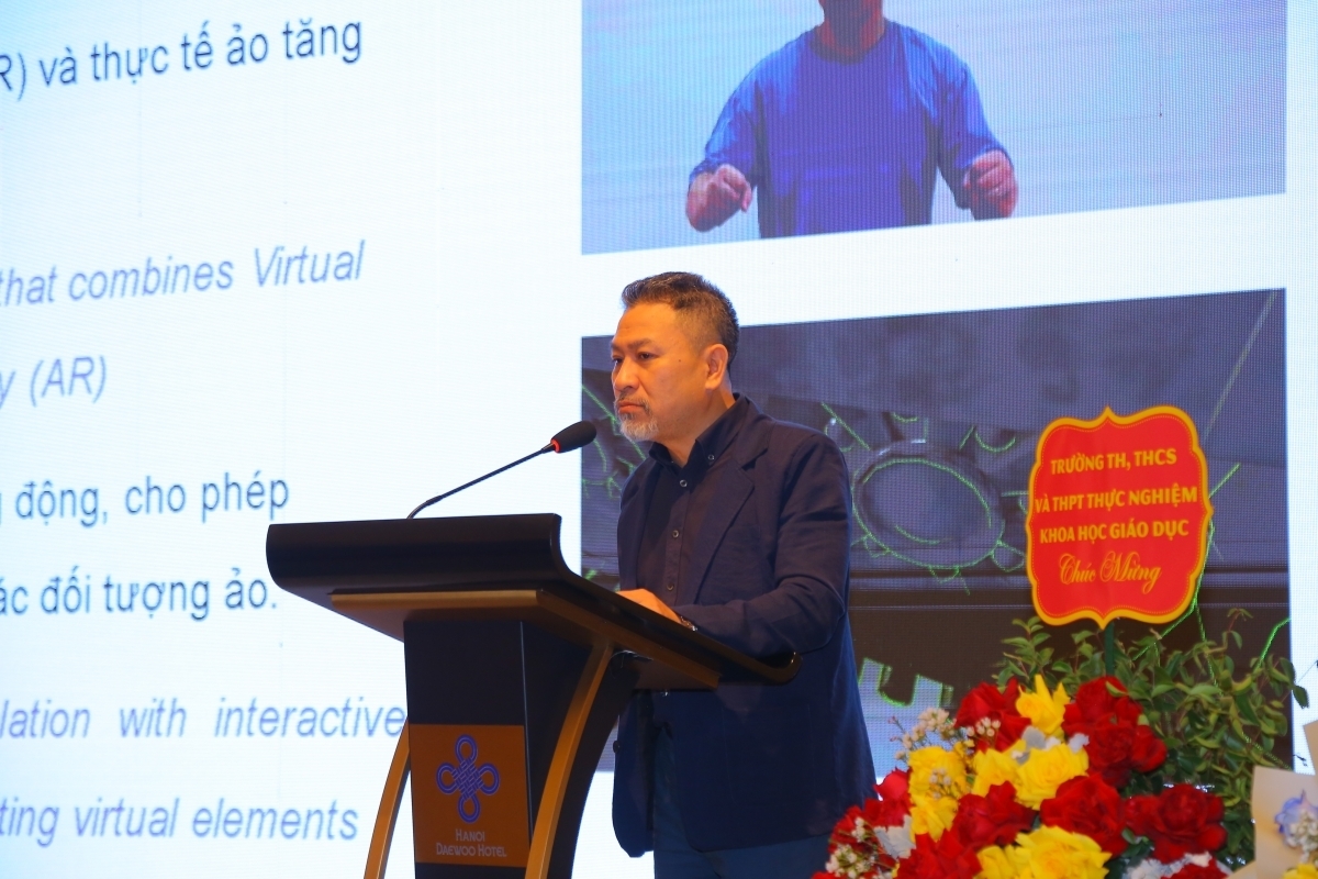 TS Tôn Quang Cường - Trưởng khoa Công nghệ Giáo dục trường ĐH Giáo dục ĐHQGHN (Ảnh: Thu Lương)