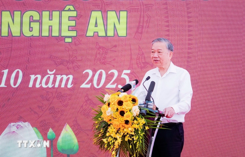 Tổng Bí thư Tô Lâm phát biểu. (Ảnh: TTXVN)