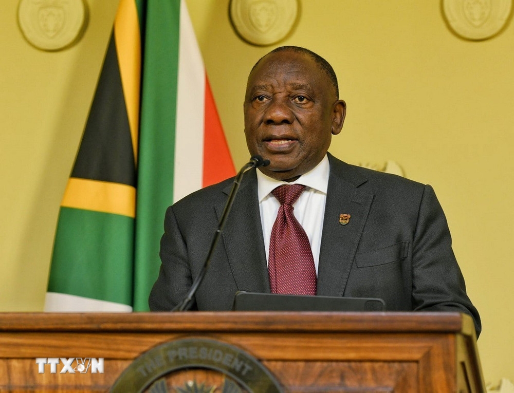 Tổng thống Nam Phi Cyril Ramaphosa. (Ảnh: TTXVN)