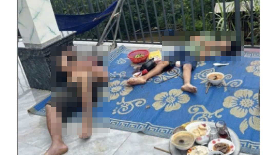 Hai ông cháu tử vong bên mâm cơm ngoài hiên nhà 