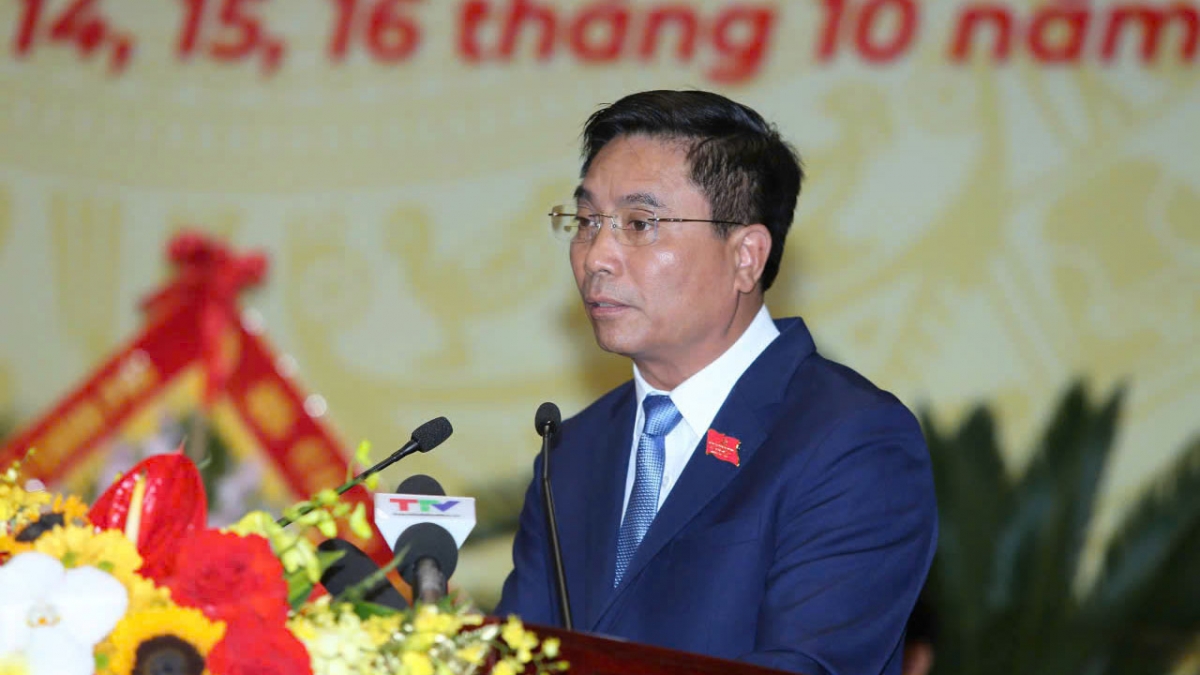 Ông Nguyễn Doãn Anh, Bí thư Tỉnh ủy Thanh Hóa phát biểu khai mạc Đại hội.