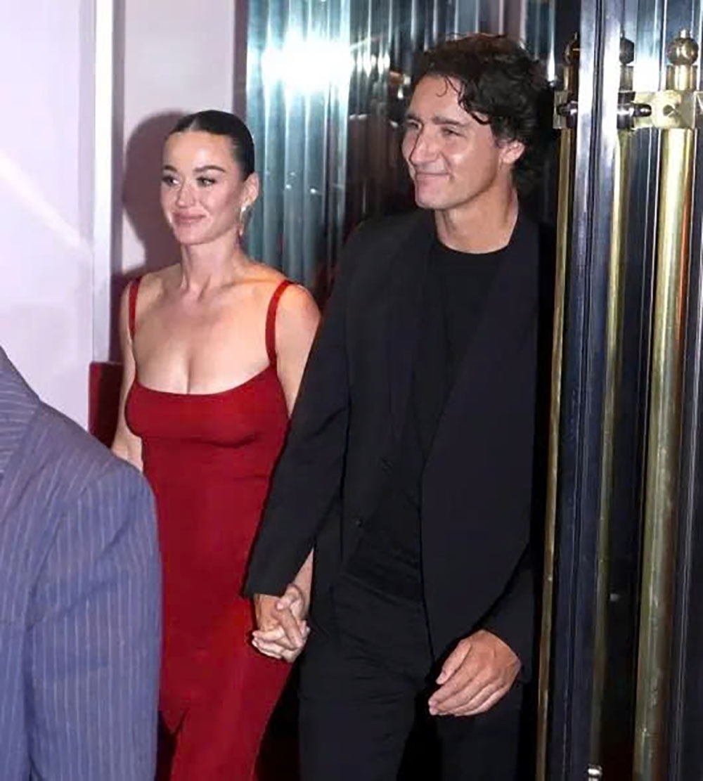 Cựu Thủ tướng Canada Justin Trudeau và ca sĩ Katy Perry công khai xuất hiện lần đầu tiên trước công chúng vào cuối tuần trước, tại nhà hát Crazy Horse ở Paris để mừng sinh nhật lần thứ 41 của Katy (Ảnh: BACKGRID)