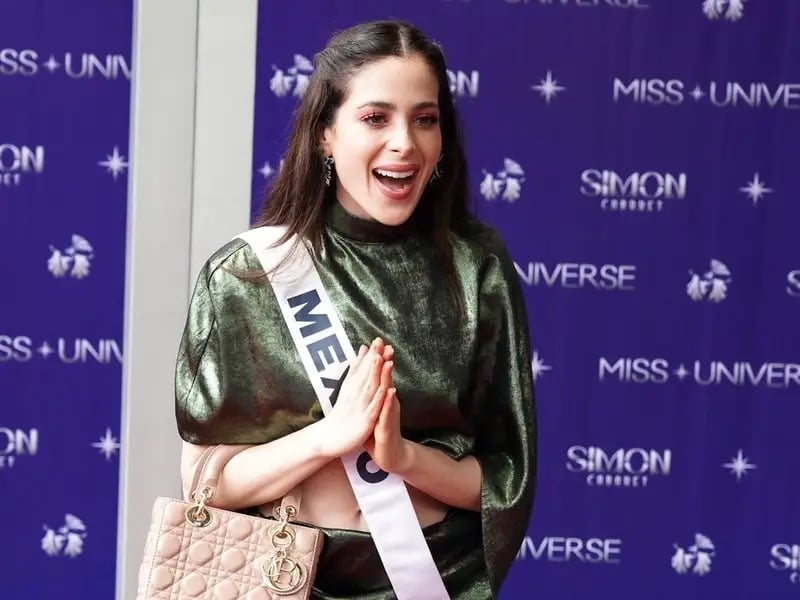 Hoa hậu Mexico Fátima Bosch tại Hoa hậu Hoàn vũ 2025.