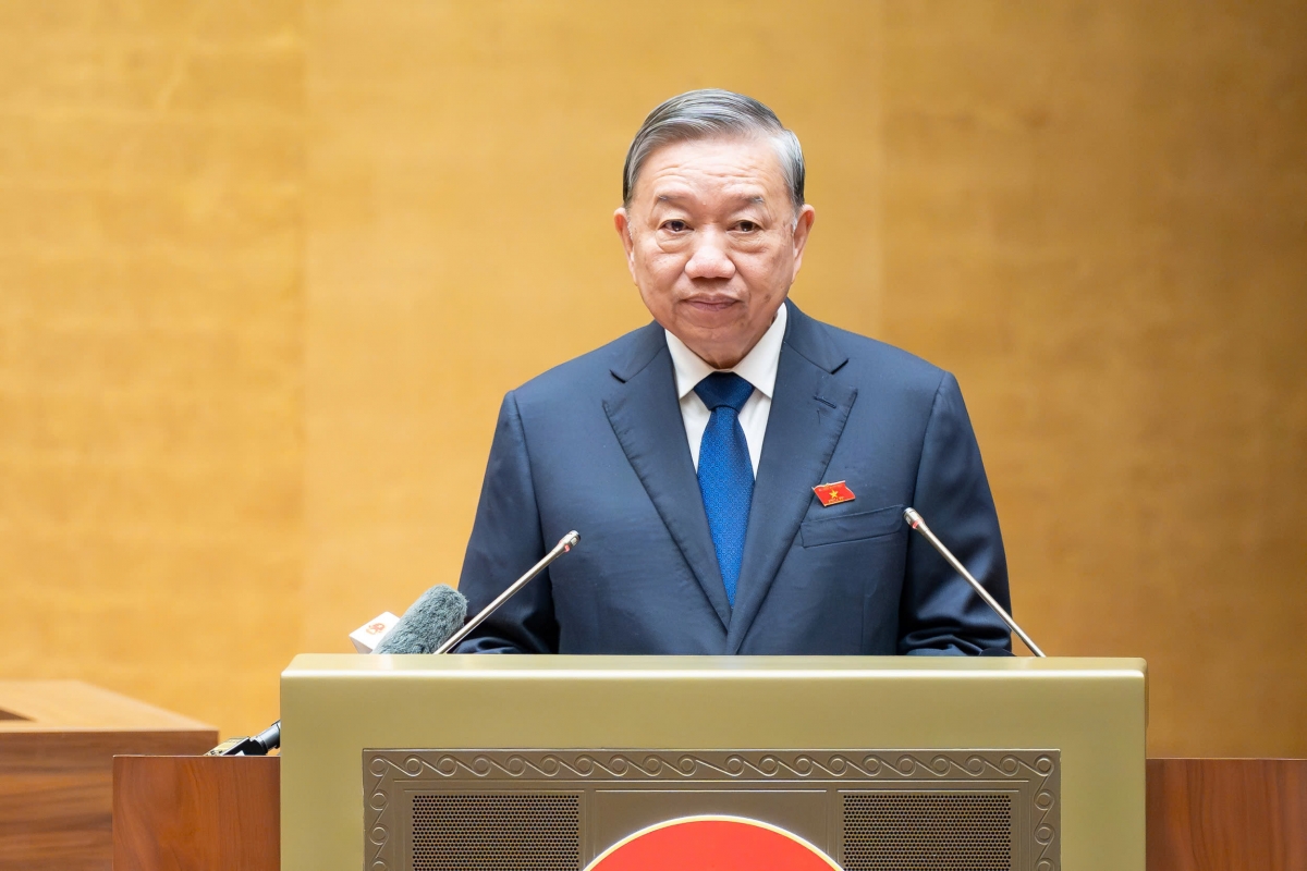 Tổng Bí thư Tô Lâm định hướng và gợi mở nhiều nội dung quan trọng để đại biểu Quốc hội góp ý vào dự thảo văn kiện trình Đại hội Đảng XI (Ảnh: Quốc hội)