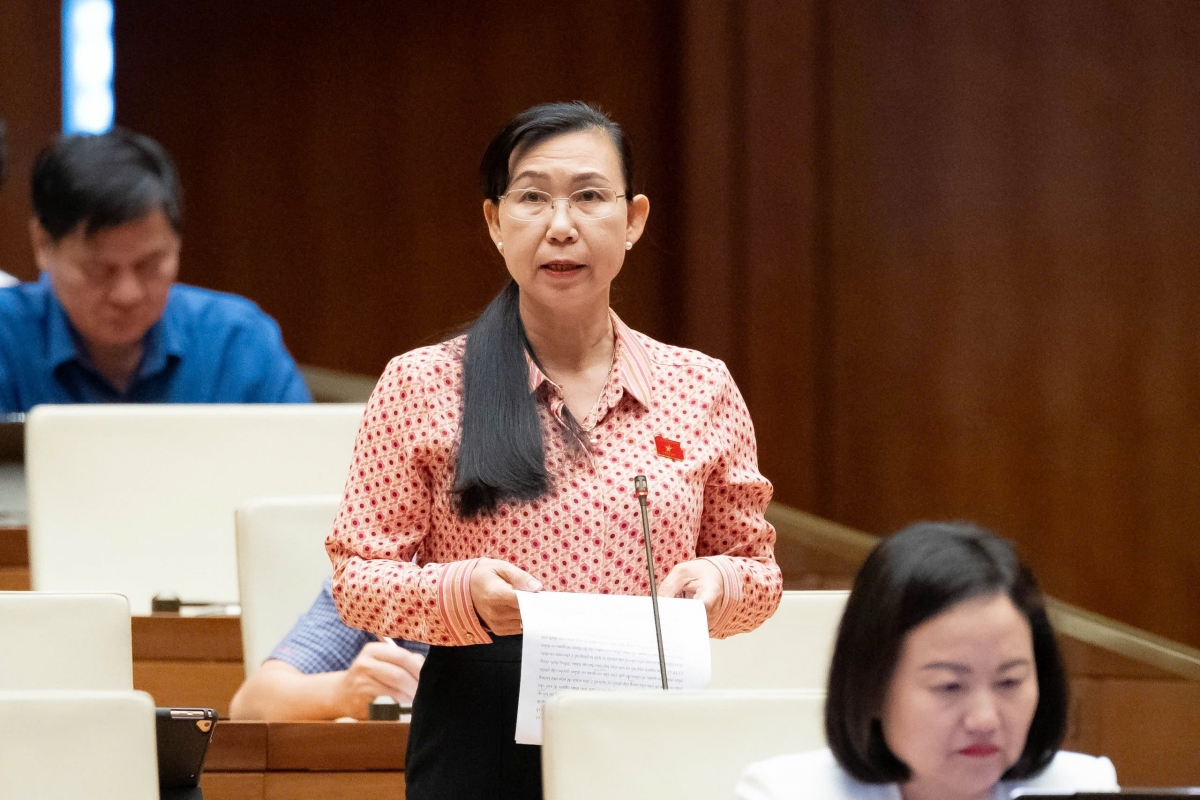 Đại biểu Phan Thị Mỹ Dung, đoàn Tây Ninh (Ảnh: Quốc hội)
