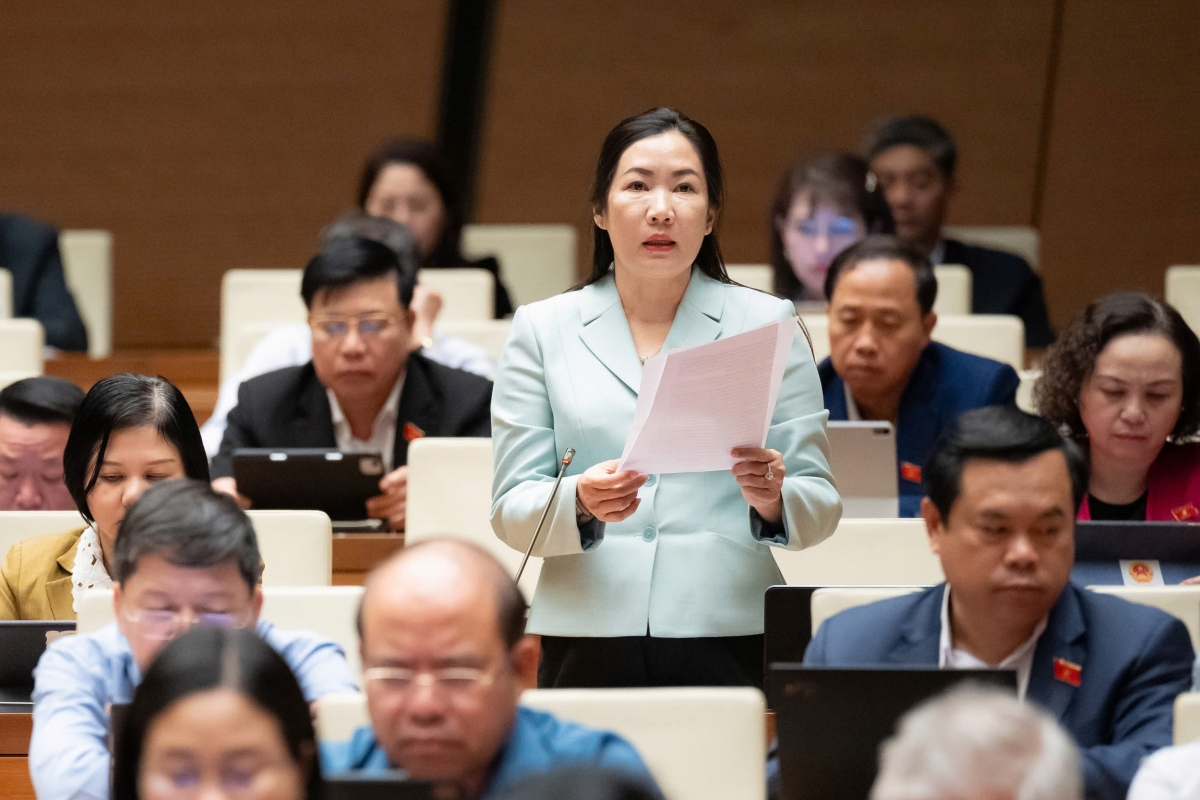 Đại biểu Trần Thị Thu Phước, đoàn Quảng Ngãi (Ảnh: Quốc hội)