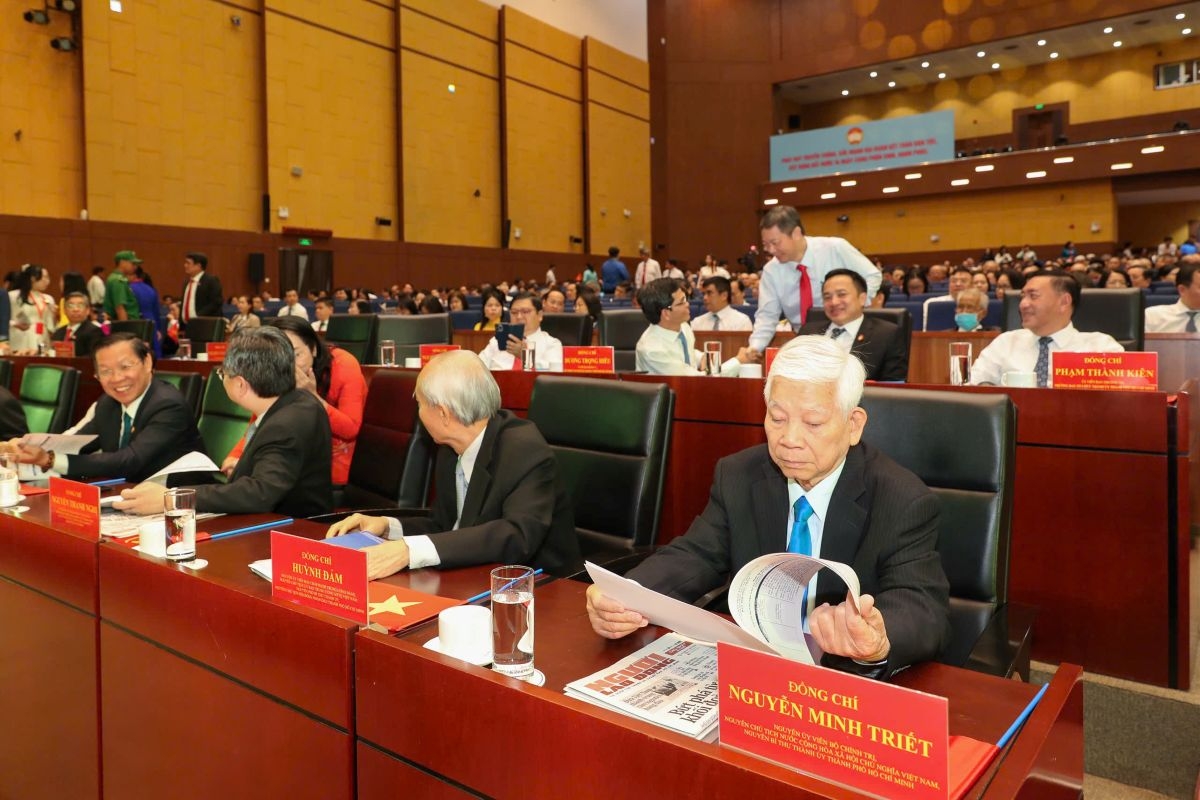 Nguyên Chủ tịch nước Nguyễn Minh Triết dự Đại hội (ảnh: T.T)