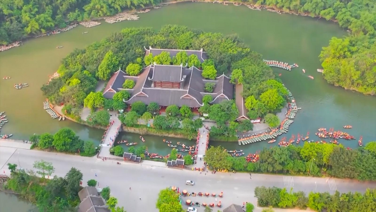 Dự án hạ tầng Khu du lịch sinh thái Tràng An            Ảnh: Báo Ninh Bình