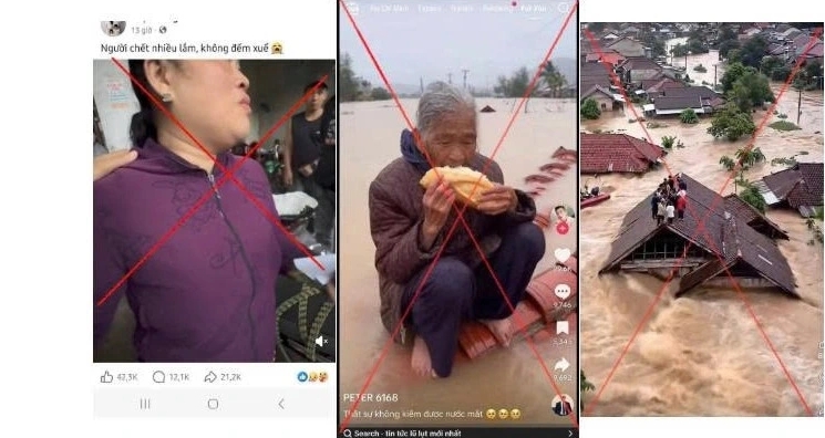 Cơ quan chức năng đã cảnh báo những thông tin giả liên quan đến thiên tai là do AI ngụy tạo