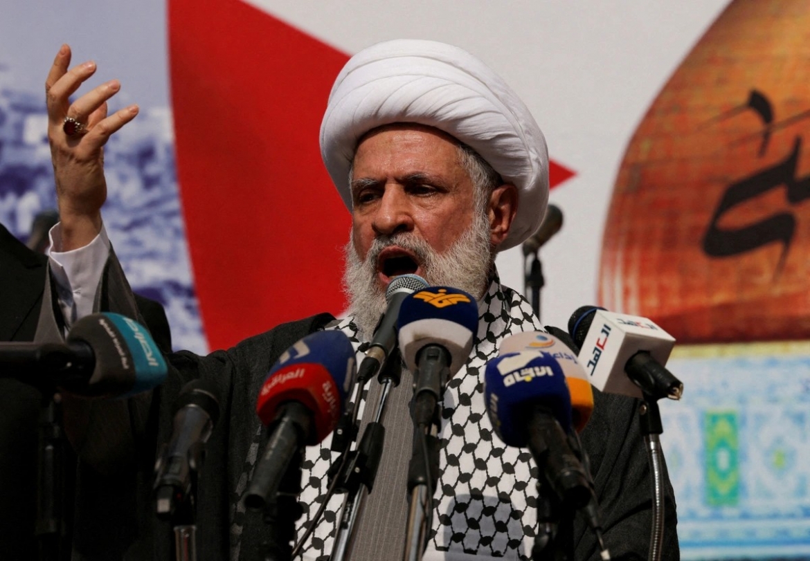 Thủ lĩnh Phong trào Hezbollah tại Lebanon Naim Qassem. Ảnh: REUTERS