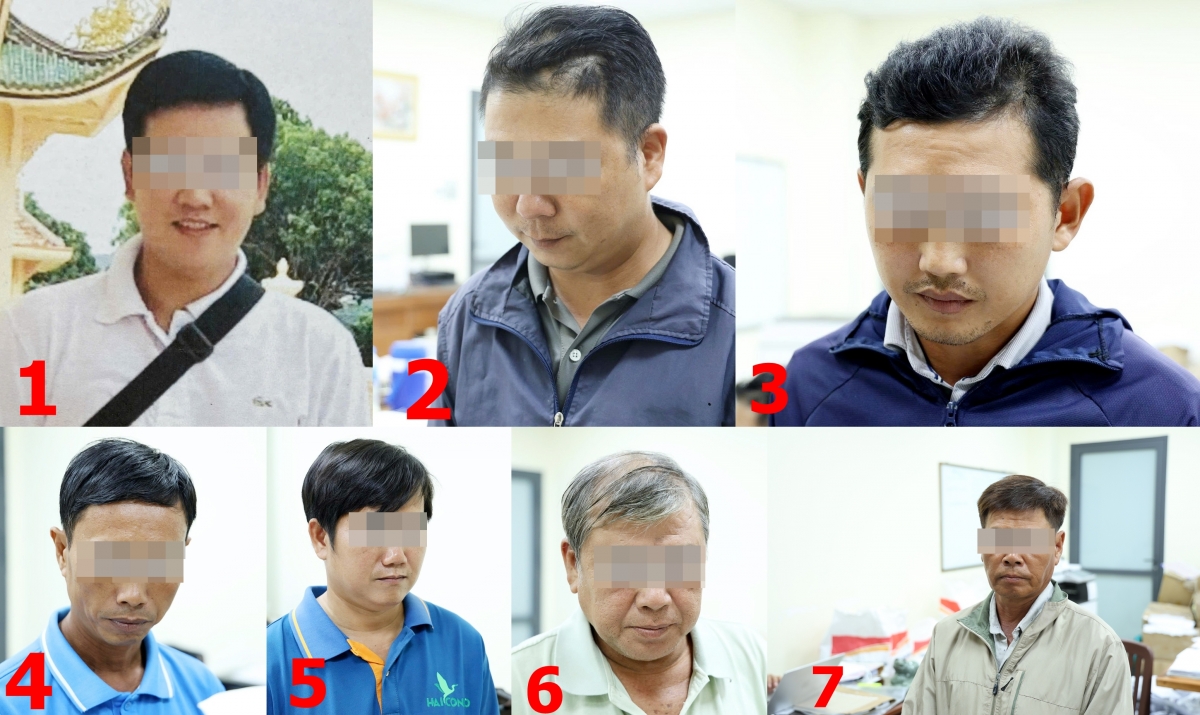 1. Phạm Hữu Tính; 2. Nguyễn Ngọc Linh; 3.Nguyễn Hồng Đức; 4. Trương Anh Tuấn; 5. Nguyễn Phước Tự; 6. Nguyễn Văn Tú; 7.Nguyễn Văn Tùng Em 