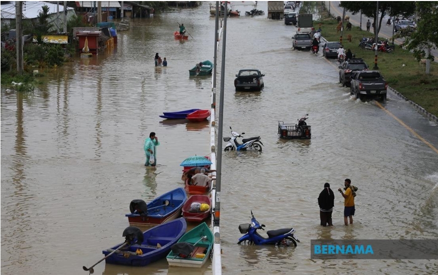 Lũ lụt tại Malaysia. Nguồn: Bernama