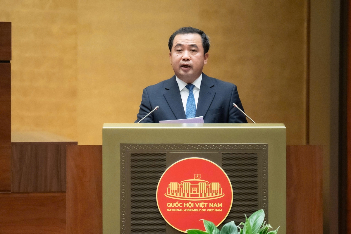 Bộ trưởng Bộ Nông nghiệp và Môi trường Trần Đức Thắng (Ảnh: Quốc hội)