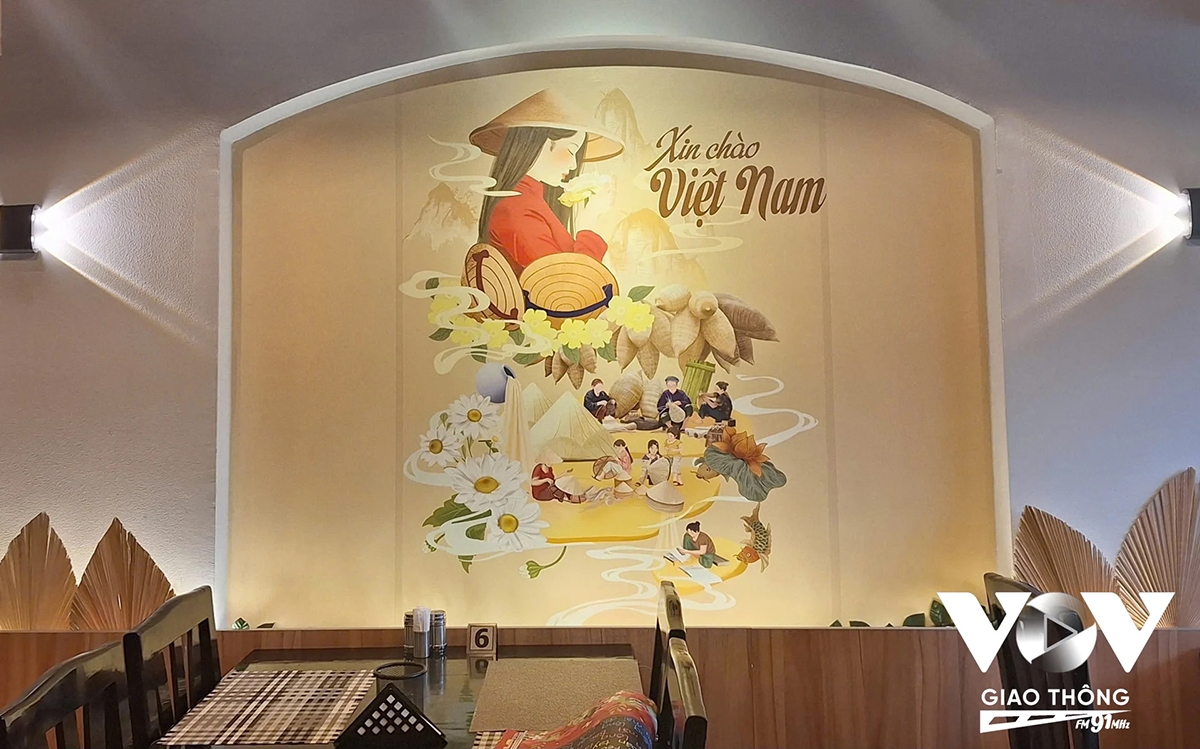 Quán Phở Việt Nam ở Cairo, Ai Cập là điểm đến của nhiều bạn bè quốc tế muốn tìm hiểu, khám phá ẩm thực Việt Nam. (Ảnh: Hải Hà)