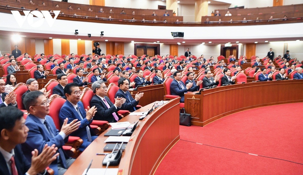 Các đại biểu tại Hội nghị lần thứ 14 Ban Chấp hành Trung ương Đảng khoá XIII. (Ảnh: Ngọc Thành)