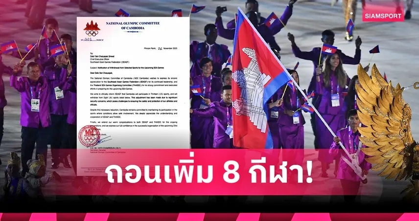 Campuchia rút lui khỏi môn bóng nam đá tại SEA Games 2025 (Ảnh: Siamsport).