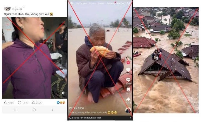 Cơ quan chức năng đã cảnh báo những thông tin giả liên quan đến thiên tai là do AI ngụy tạo