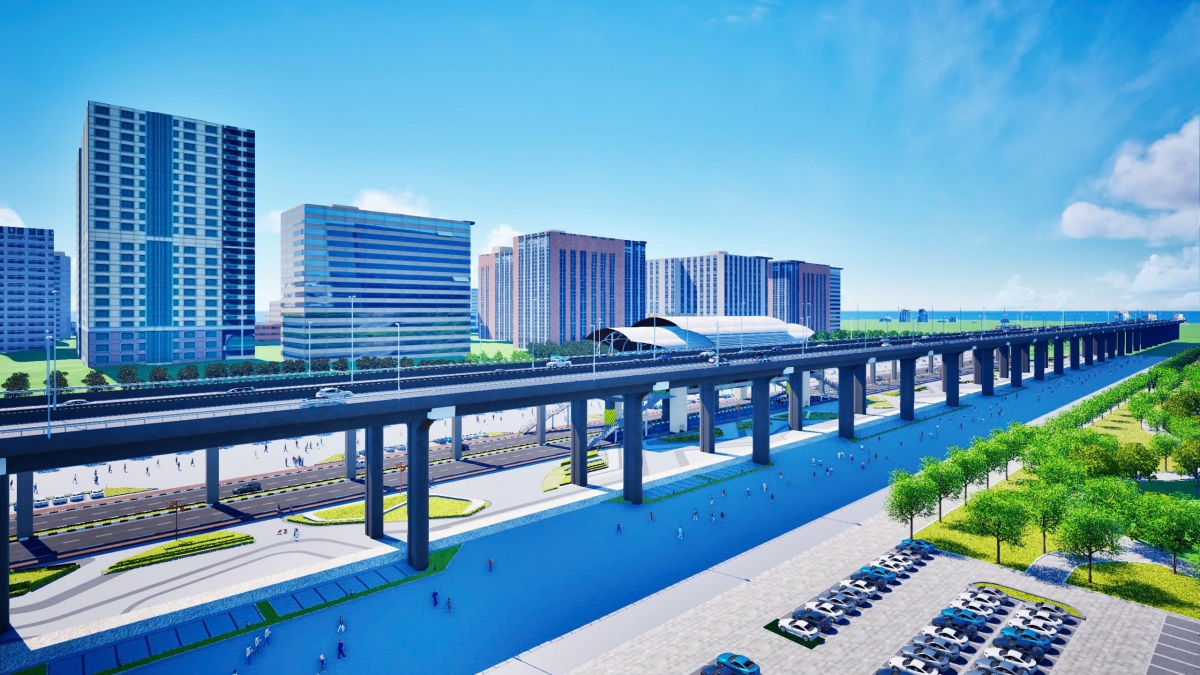 Phối cảnh Đại lộ Cảnh quan sông Hồng.