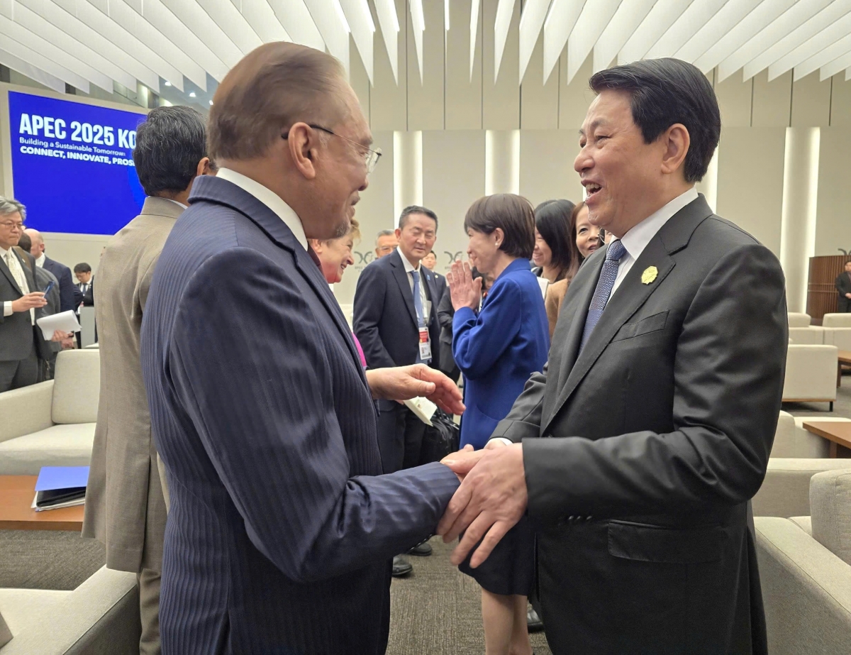 Chủ tịch nước Lương Cường gặp Thủ tướng Malaysia Anwar Ibrahim