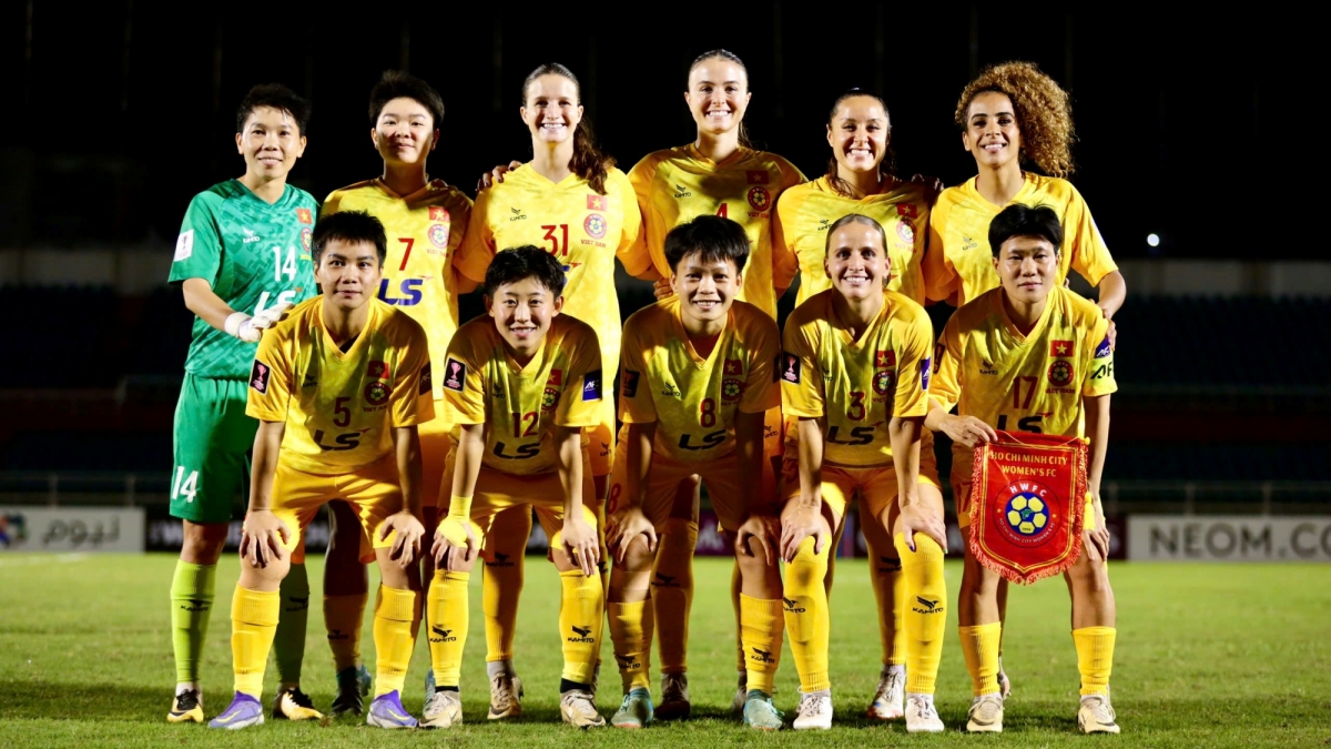 CLB nữ TP.HCM giành quyền vào chơi ở trận tứ kết Cúp C1 nữ châu Á 2025/2026. (Ảnh: TH)