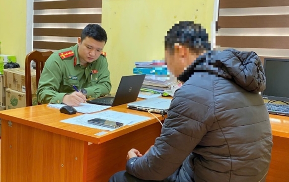 Công an xã Quảng Bị xử phạt trường hợp vi phạm