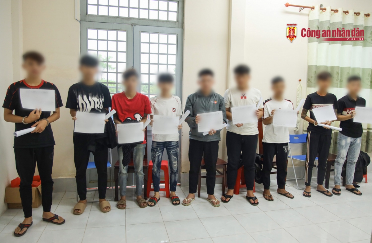 Các đối tượng nam tham gia vụ việc - Ảnh Công an cung cấp