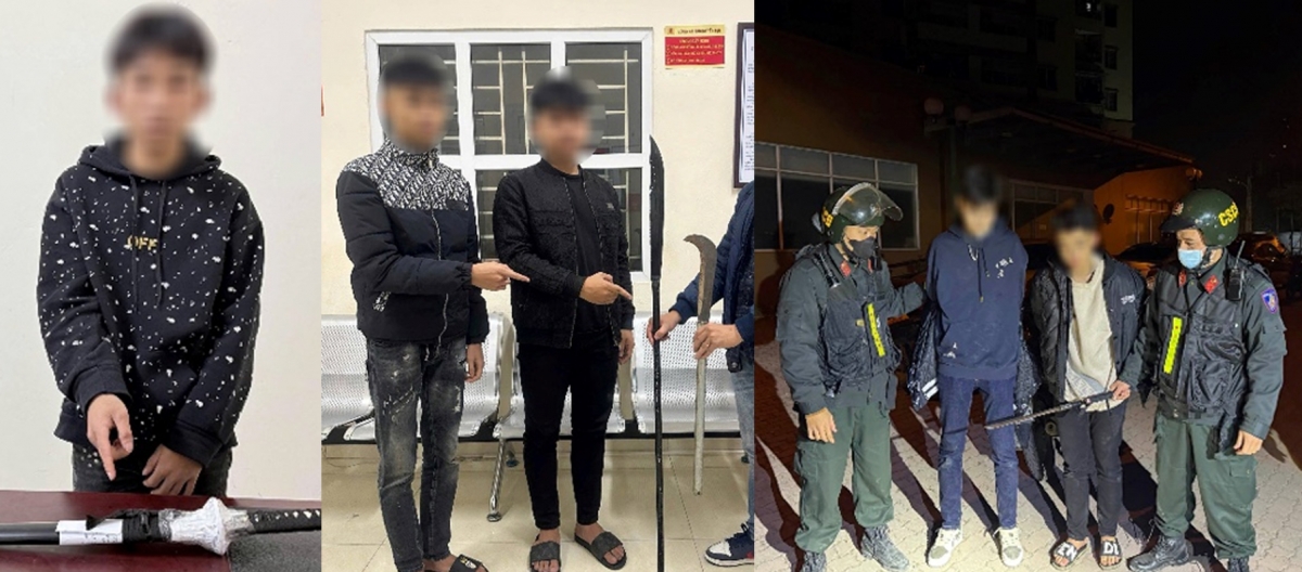 Bắt giữ nhiều vụ, nhiều thanh niên mang vũ khí trong đêm