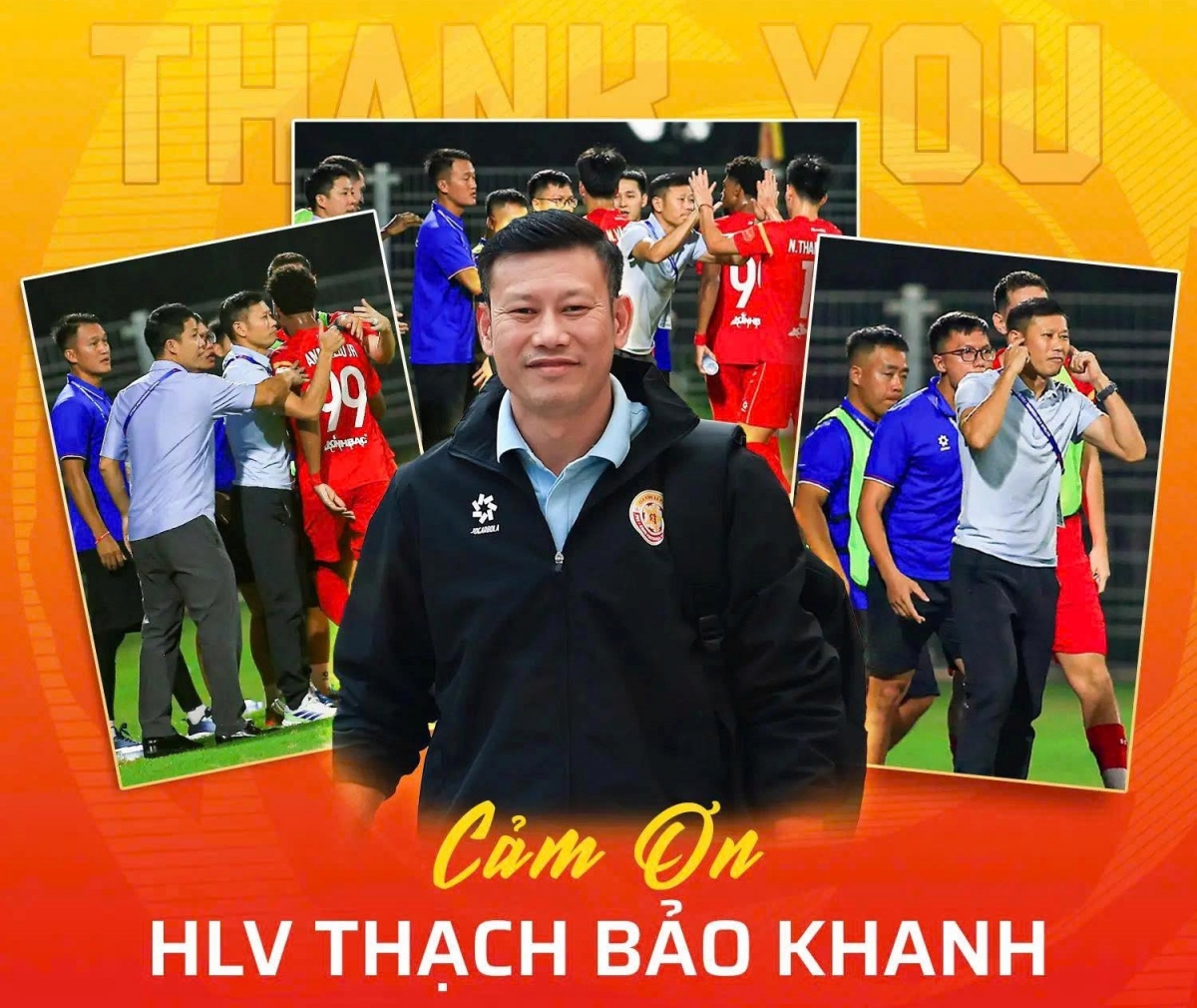 CLB PVF-CAND thông báo chia tay HLV Thạch Bảo Khanh. (Ảnh: CLB PVF-CAND)